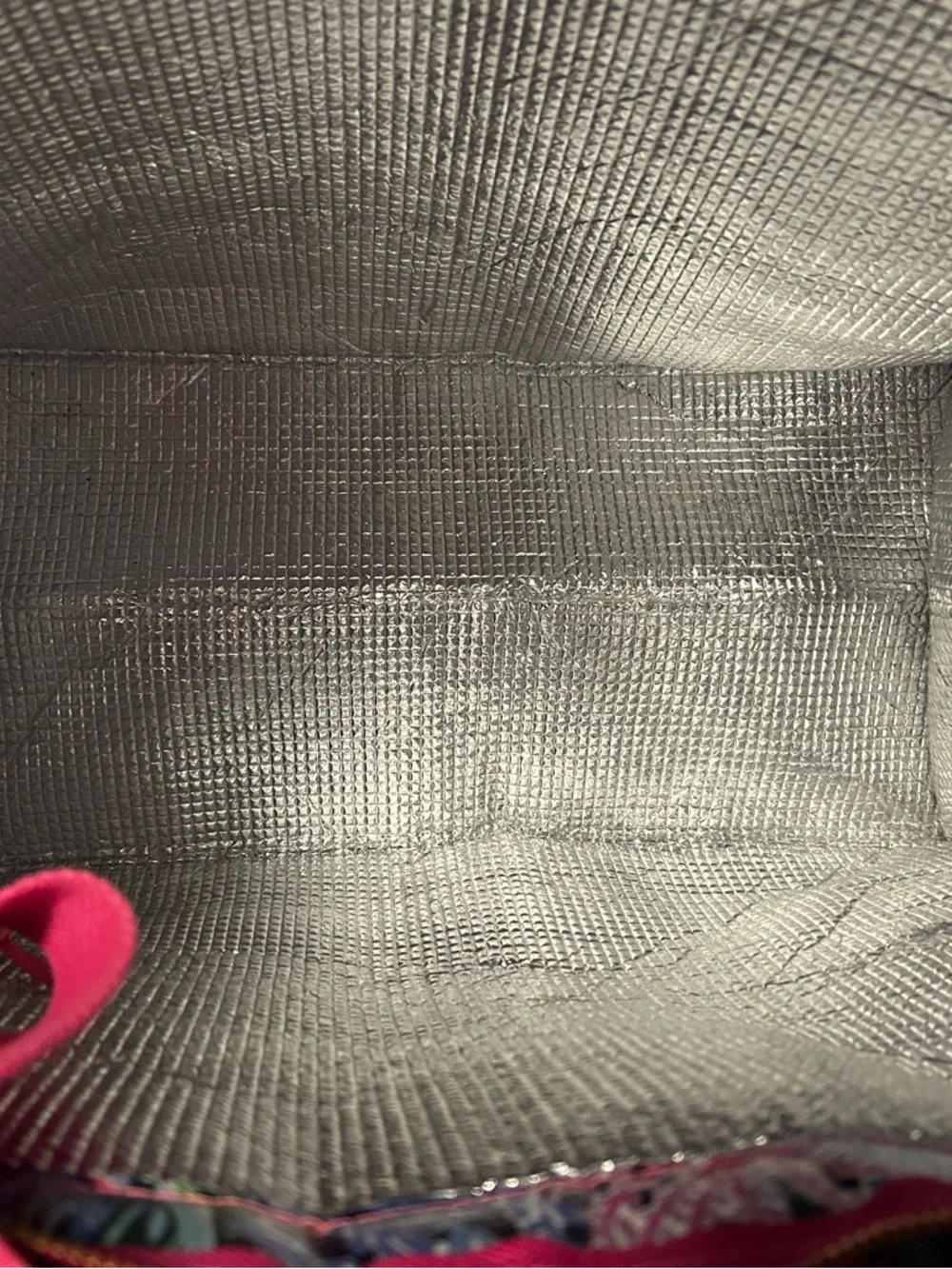 Lilly Pulitzer Multicolor Tropical Print Cooler Tote with Hot Pink Straps - Picture 5 of 5